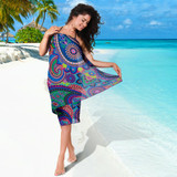 Floral Hippie Pattern Bikini Cover Travel Swim Sarong for women