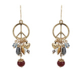 Vintage Golden Peace Earrings