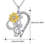 Sunflower Necklace S925 Sterling Silver