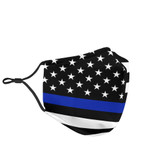 Thin Blue Line Face Mask