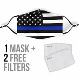 Thin Blue Line Face Mask