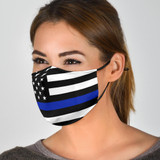 Thin Blue Line Face Mask