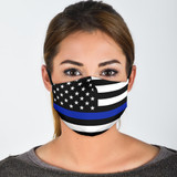 Thin Blue Line Face Mask
