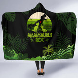 Mama Saurus Mother's Day Dinosaur Hooded Blanket