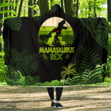 Mama Saurus Mother's Day Dinosaur Hooded Blanket