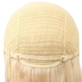 613 Blonde Body Wave Full Machine Made None Lace Front Wigs With Bangs For Women 12-24 Inches