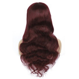 99J Body Wave Full Machine Made None Lace Front Wigs With Bangs 8-24 Inches None Lace