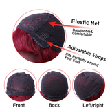 99J Body Wave Full Machine Made None Lace Front Wigs With Bangs 8-24 Inches None Lace