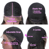 lumiere Short Bob Lace Front Wigs Kinky Curly T-Part Lace Human Hair Wigs Pre-Plucked