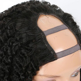 U Part Wig Human Hair Wig Kinky Curly Glueless Human Hair Wigs Brazilian Virgin Hair For Black Women