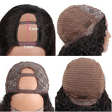 U Part Wig Loose Deep Glueless Human Hair Wigs Natural Black Brazilian Virgin Hair