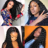 U Part Wig Human Hair Wig Water Wave Brazilian Virgin Hair Glueless Human Hair Wigs