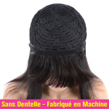 Water Wave Full Machine Made None Lace Front Wigs With Bangs Human Hair Wigs