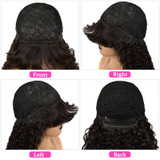 Lumiere Kinky Curly Machine Made None Lace Wig With Bangs Human Hair Wigs