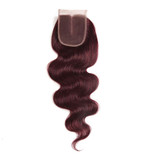 lumiere color 99j Sbody wave 4 Bundles With 4x4 Lace Closure Pre Colored human hair