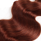 lumiere color #33 body wave 3 Bundles With 13x4 Lace Frontal Pre Colored Ear To Ear