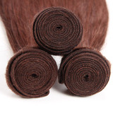lumiere color #33 Straight Hair 4 Bundles With 4x4 Lace Closure Pre Colored human hair