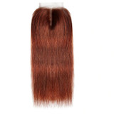 color #33 Straight Hair 3 Bundles With Closure 4x4 pre-Colored 100% virgin human hair