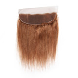 lumiere Color #30 straight hair 4 Bundles With 13x4 Lace Frontal Pre Colored Ear To Ear