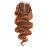 lumiere color #30 body wave 3 Bundles With Closure 4x4 pre Colored 100% virgin human hair