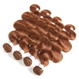 lumiere Color #30 body wave 4 Bundles With 13x4 Lace Frontal Pre Colored Ear To Ear