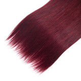 lumiere 1B/99J Ombre Straight Hair 4 Bundles With 4x4 Lace Closure Pre Colored human hair