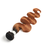 Ombre 1B/30 Body Wave 3 Bundles With Closure 4x4 pre Colored 100% virgin human hair