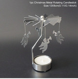 HUIRAN Christmas Spinning Candle Holder Merry Christmas Decorations for Home 2020 Christmas Ornaments Xmas Gift New Year 2021