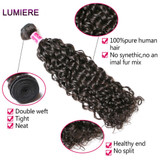 lumiere Malaysian Virgin Hair Water Wave 3 Bundles with 13*4 Lace Frontal