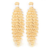 lumiere 613 Blonde Deep Wave 3 Bundles human hair with transparent lace