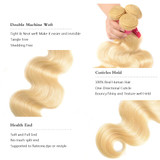 lumiere 4 Bundles Blonde Color 613 Body Wave Virgin Human Hair Extensions