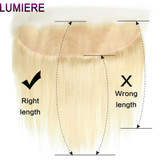 613 Blonde Straight hair 3 Bundles with 13*4 Frontal transparent lace