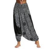 Casual Harem Boho Loose Hippy High Waist Jumpsuit Pants