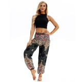Fashionlinna Bohemian Loose Casual Hippy Trousers Baggy Aladdin Harem Pant