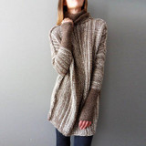 Women High Collar Fashion Loose Plus Size Sweaters