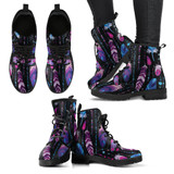 Ethnic Feathers Boots Women's Leather Boots