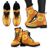 Orange Boots Mandala Women's Leather Boots