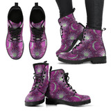 Sun and Moon Boots Purple Women's Leather Boots