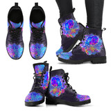 Elephant Boots Watercolor Elephant Women's Leather Boots