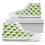 Woman's Turtles Shoes Hearts High Top