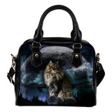 Cat Handbag Cat Planet Shoulder Handbag