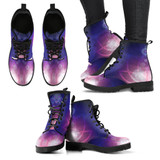 Flower Purple Lotus Boots Women's Leather Boots