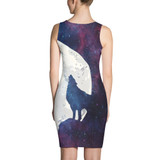 Wolf Howling at The Moon Dress
