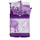 Mandala Elephant Purple Premium Bedding Set King Duvet Covers