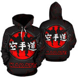 Karate All Over Print Hoodie Pullover Sweatshirt Hooded