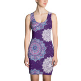 Mandala Flower Purple Colorful Dress
