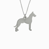 Great Dane Necklace 925 Sterling Silver