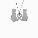 Love Cat Necklace 925 Sterling Silver Pendant