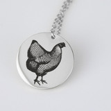 Rooster Necklace Gold Rooster Pendant