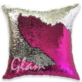 Fuchsia & Silver Reversible Sequin Glam Pillow